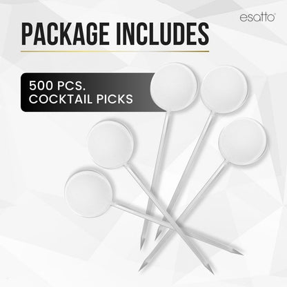 1000 Pcs Cocktail Picks Prism 7.62cm (3") - Sleek, Stylish Garnish for Cocktails, Perfect Plastic Toothpicks for Appetizers & Drinks, Versatile Fancy Skewers Food Pick for Charcuterie Parties