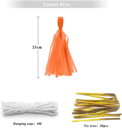 9.8in Blue Tissue Paper Tassel DIY Hanging paper decorations Party Garland Decor for Party Decorations Wedding,Festival,Baby Shower Decoration 20PCS25cm
