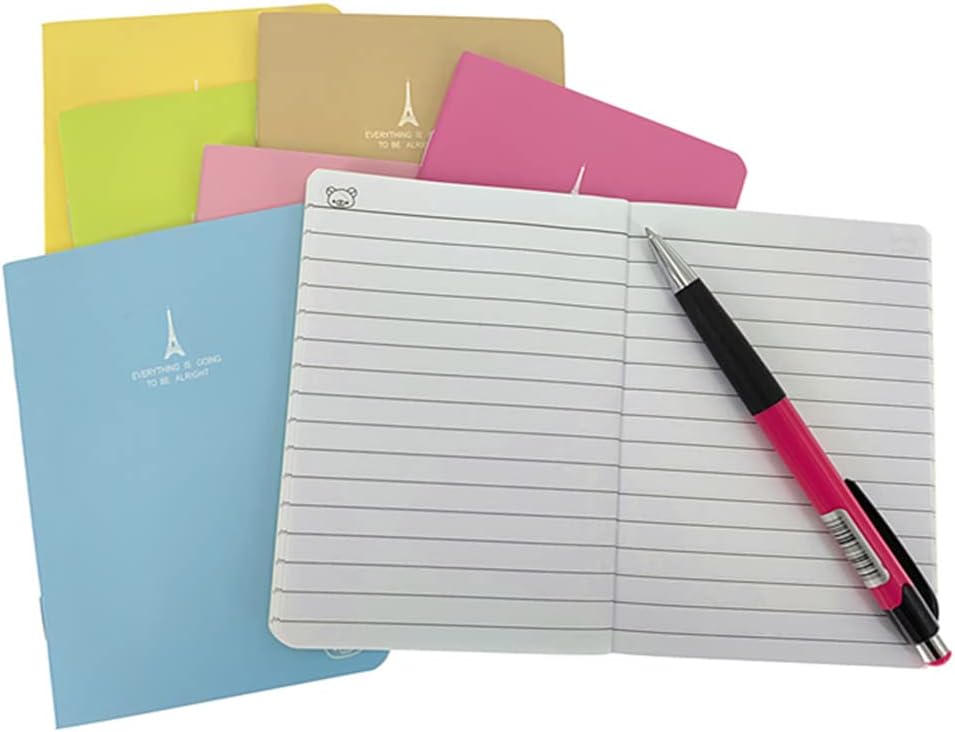 ALIMITOPIA 24pcs Mini Notebook Portable Pocket Notebook Journal Steno Memo MiniDaily NotePad,3.5X5 inches,24 sheets,College Ruled Pages(Cartoon Animals)
