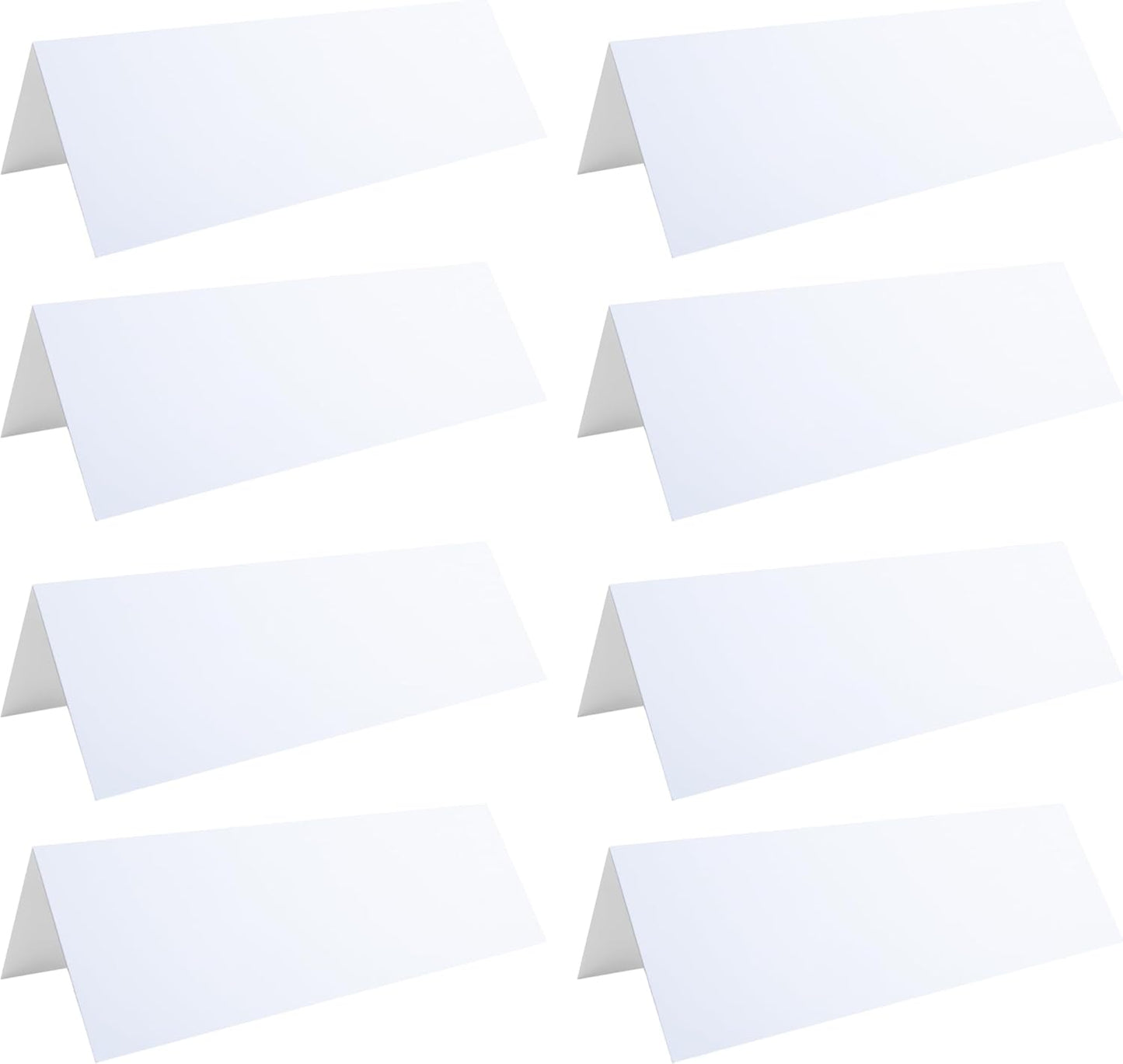 30 Pack Printable Name Tent Cards,3.5"x 11" Blank Folding Paper for Place Cards & Table Cards(White)