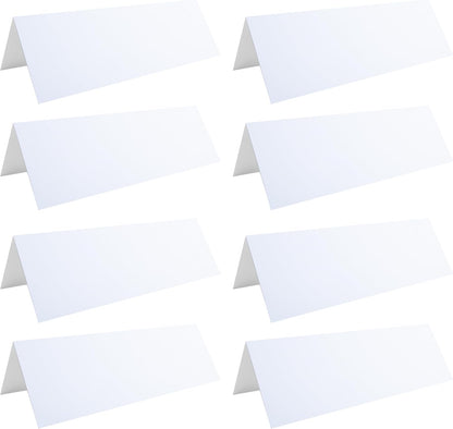 30 Pack Printable Name Tent Cards,3.5"x 11" Blank Folding Paper for Place Cards & Table Cards(White)