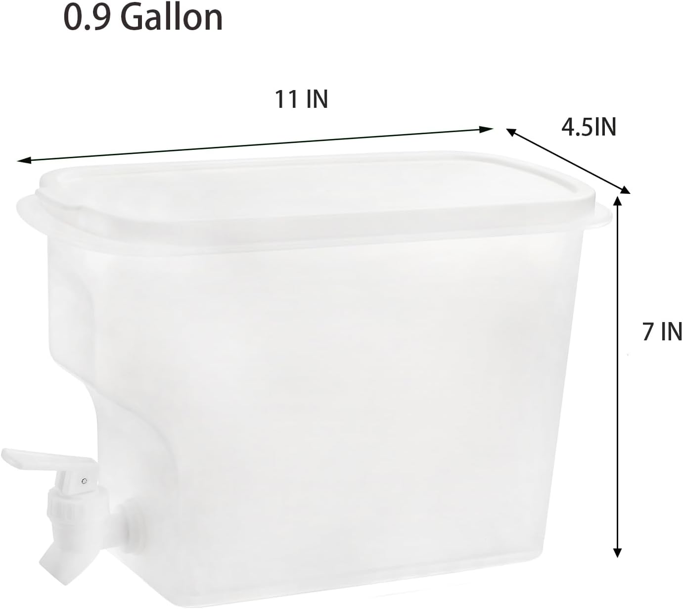 Jucoan 2 Pack 0.9 Gallon Fridge Beverage Drink Dispenser with Leak-proof Spigot, Plastic Cold Drink Juice Beverage Dispenser Jug for Party Drink, Juice, Iced Tea, Lemonade, Cold Brew