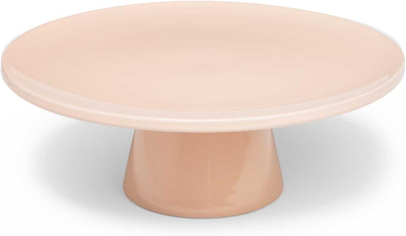 The Cake Stand – 10 Inch Gloss Ceramic Pedestal Cake Stand, Modern Footed Dessert Stand for Cakes, Cupcakes, Cookies & More (Periwinkle)