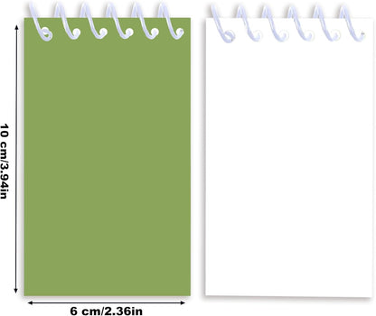 24 Pcs Gradient Green Mini Pocket Notebooks 2.36 x 3.94 Inch Green Pattern Small Notepads Spring Them Birthday Party Favors Gift for Office School Teacher Classroom Rewards Supplies