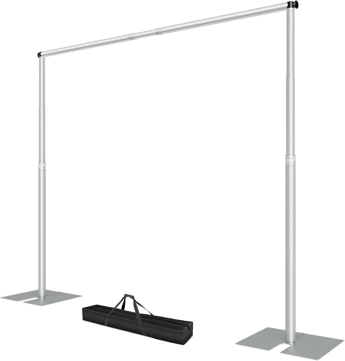 EMART Heavy Duty Backdrop Stand for Parties, 10x10 ft Pipe and Drape Adjustable Back Drop Stand Kit with Flat Base, Sturdy Photo Background Frame Diy Pole for Flower Wall Wedding Curtain
