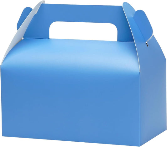 UnicoPak 30 Pack Party Favor Boxes Treat Boxes, White Gable Gift Boxes for Party Favors Goodies Cookies Treats Candies Meals Lunch, 6.5x3.5x3.5 Inches