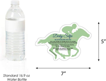 Big Dot of Happiness Kentucky Horse Derby - Selfie Scavenger Hunt - Race Party Game - Set of 12