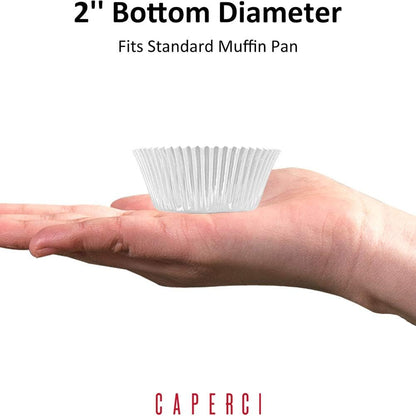 Caperci Standard Cupcake Liners Gold Foil Muffin Baking Cups 150-Pack - Premium Greaseproof & Sturdy Cupcake Papers