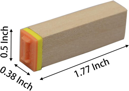 Pack of 36 Pcs Small Wooden Rubber Stamps 0.2 Inch of Letter and Number for DIY Craft Card and Photo Album (B)