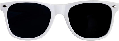 Super Z Outlet Plastic Vintage Retro Style Sunglasses Classic Shades Eyewear Party Favors (24, White)
