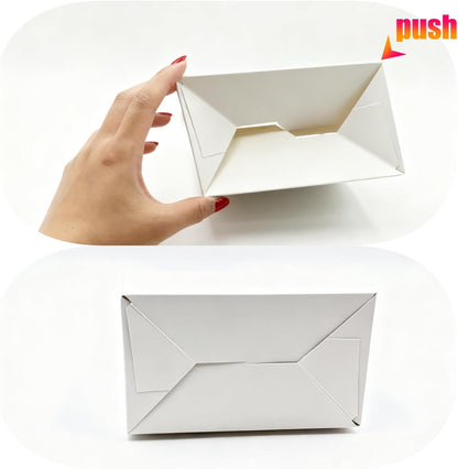 XAGLVV 24 Pack White Paper Gable Boxes,6.2 Inch Candy Boxes with Handle, Snack Party Favor& Gift Cookie bags for kids Birthday,Wedding, Baby Shower, Graduation.