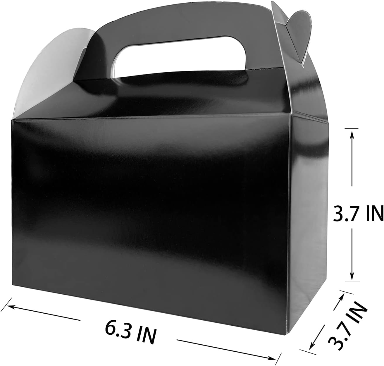 HKLMRO 35 PCS Party Treat Boxes Black Candy Cookies GiftBox DIY Portable Favor Bags Snack Goodie Cardboard Gable Perfect for Kids Birthday Halloween Wedding Baby Shower Easter Supplies Decoration