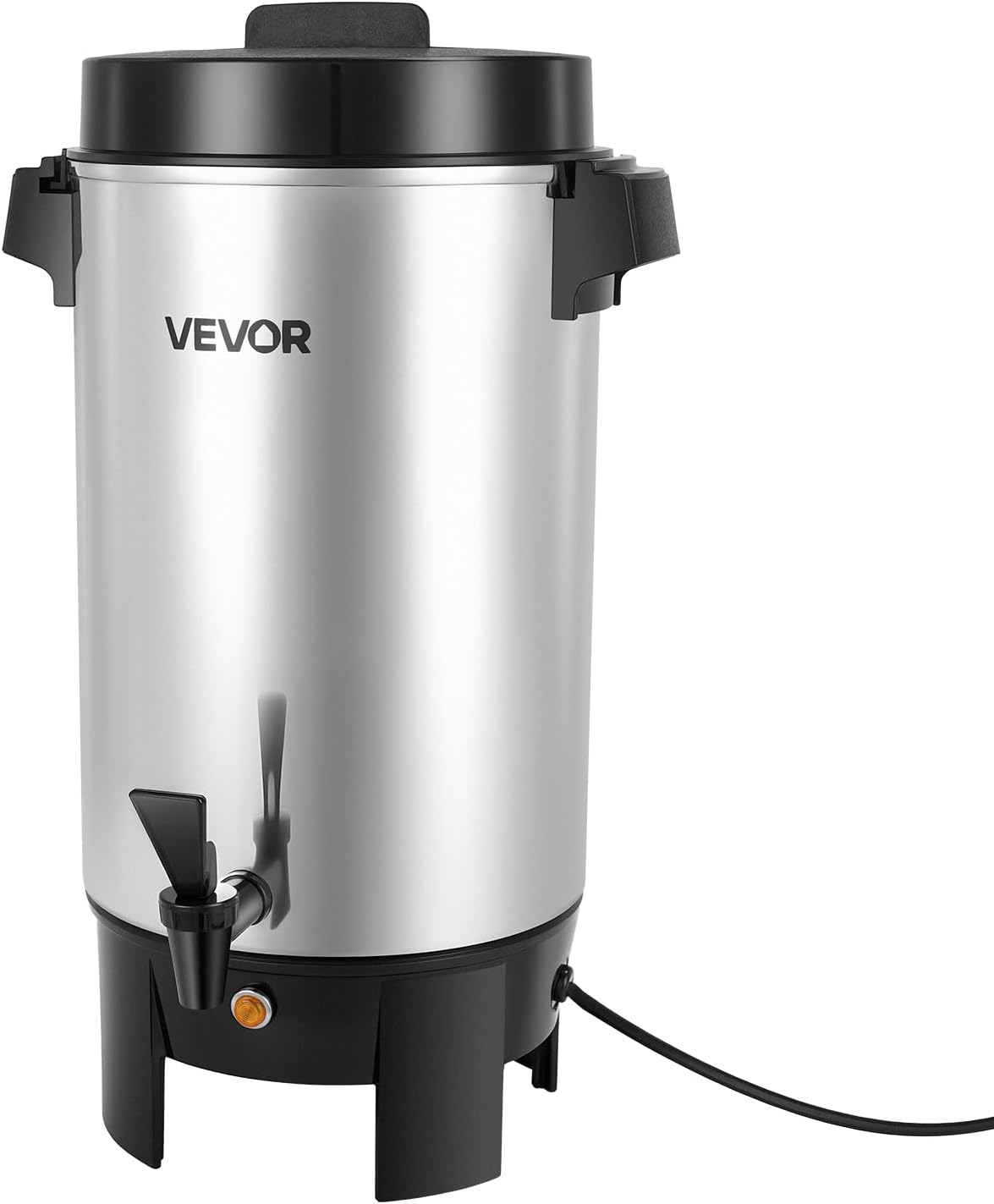 VEVOR Commercial Coffee Urn, 40 Cup 203oz Hot Beverage Dispenser with Dripless Faucet, 1090W Quick-Brewing Coffee Maker, Automatic Temperature Control, for Catering, Party, Church & Restaurant