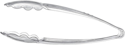 [Black Tongs 7.5'' Inches] Plasticpro 7.5'' Serving Tongs Heavy Duty Reusable Kitchen and BBQ Black Serving Tong for party's, Caterings, Events, Buffet, Weddings, And every Day use Pack of 12