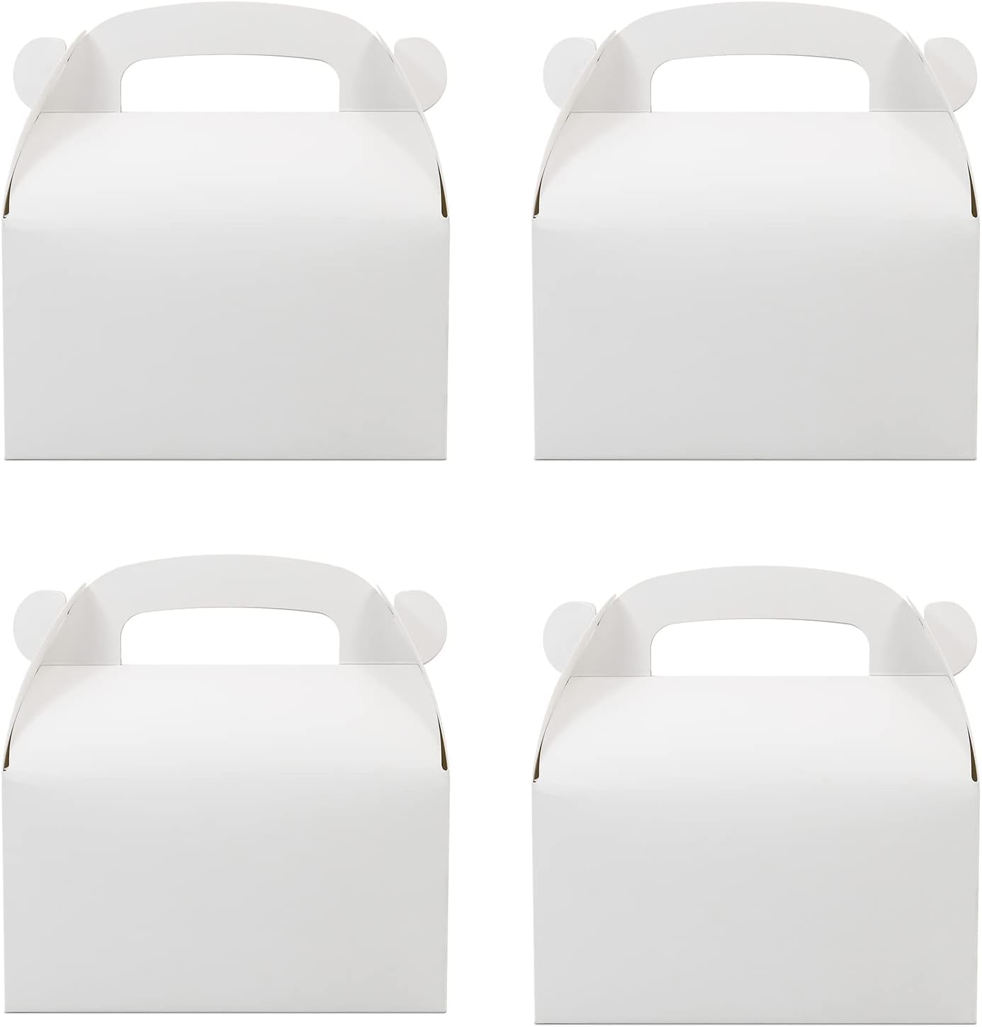 30-Pack Yellow Party Favor Treat Boxes, Goodie Candy Box, Gable Paper Gift Boxes with Handles Perfect for Construction and Chic Yellow Submarine Party Decoration Supplies