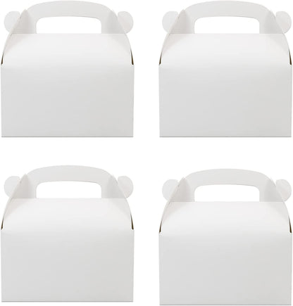 30-Pack Yellow Party Favor Treat Boxes, Goodie Candy Box, Gable Paper Gift Boxes with Handles Perfect for Construction and Chic Yellow Submarine Party Decoration Supplies