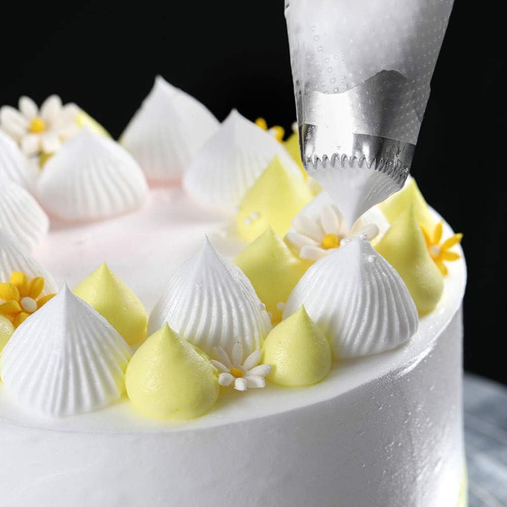 Piping Tips For Cake Decorating, Stainless Steel Icing Piping Nozzles For Pastry Fondant Decorating Tools (C)