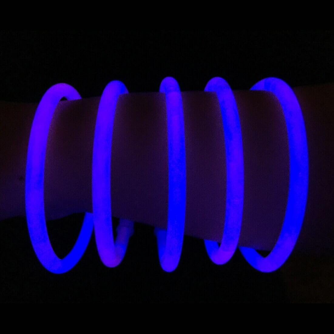Glow Sticks Bracelets Bulk Wholesale, 100 8” Yellow Glow Bracelets, Bright Color, Glow 8-12 Hrs, 100 Connectors Included, Glow Party Favor Supplies, Sturdy Packaging, Great Fun.