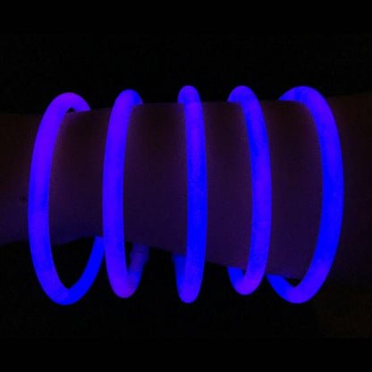 Glow Sticks Bracelets Bulk Wholesale, 100 8” Yellow Glow Bracelets, Bright Color, Glow 8-12 Hrs, 100 Connectors Included, Glow Party Favor Supplies, Sturdy Packaging, Great Fun.