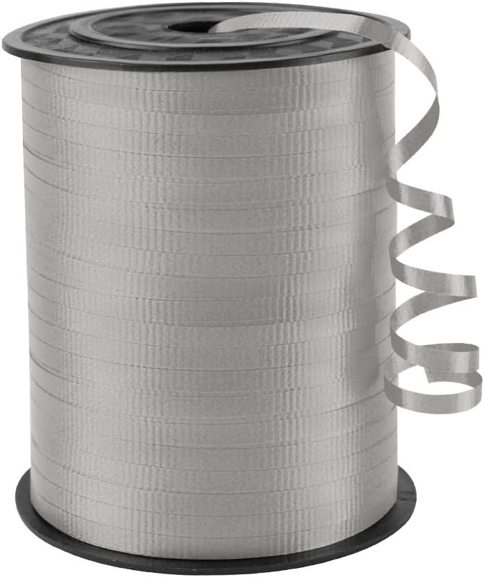 KMER LIFE White Crimped Curling Ribbon, 1/5" Wide x 500 Yards Christmas Curling Ribbons for Gift Wrapping, Party Decoration, Balloon String, Crafting, Balloon Ribbons for Florist Flower (1 Roll)