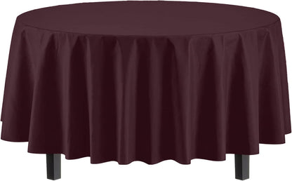 Exquisite Party Solids 6-Pack Premium Plastic Tablecloth 54in. x 108in. Rectangle Plastic Table Cover - Navy