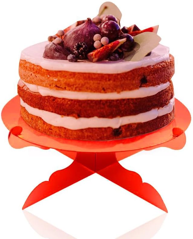 12 inch One Tier Cardboard Cake Stand,Black Cupcake Stand for Birthday Wedding DIY Dessert Decoration