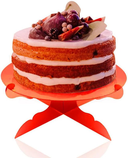 12 inch One Tier Cardboard Cake Stand,Black Cupcake Stand for Birthday Wedding DIY Dessert Decoration