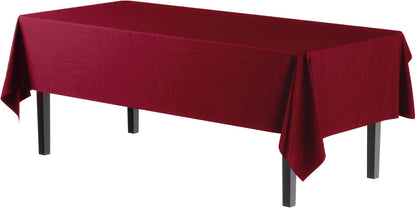 Exquisite Party Solids 6-Pack Premium Plastic Tablecloth 54in. x 108in. Rectangle Plastic Table Cover - Navy