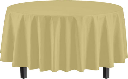 Exquisite Party Solids 6-Pack Premium Plastic Tablecloth 54in. x 108in. Rectangle Plastic Table Cover - Navy