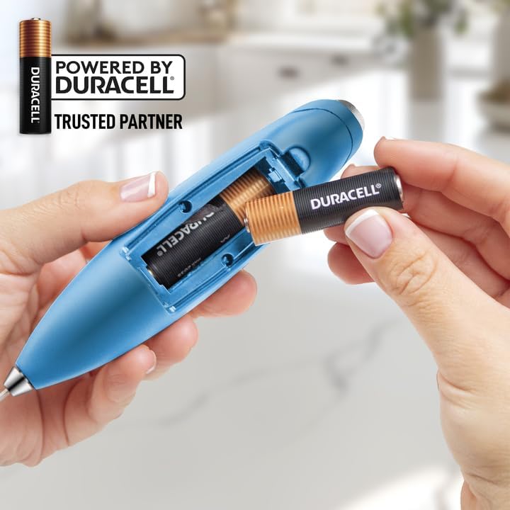 Zulay Kitchen Powerful Milk Frother Wand With Duracell Batteries - Ultra Fast Handheld Drink Mixer - Electric Whisk Foam Maker for Coffee, Lattes, Cappuccino & Matcha - Z1 Motor - Black - Colors D