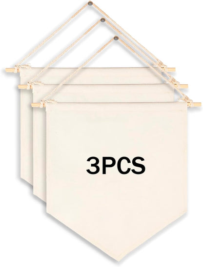 1/3/10Pcs Blank Wall Canvas Banners-Decorative DIY Wall Decor,Baby Shower,Wedding,Graduation,Classroom Decor