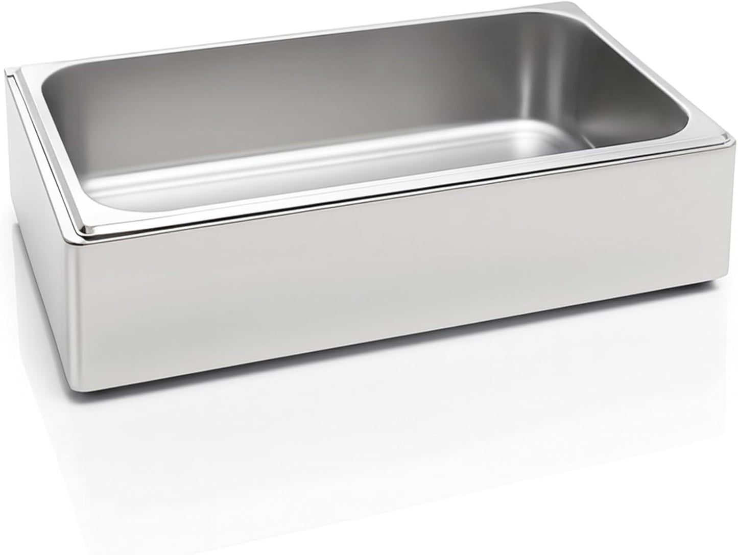 Ice Housing Bin with Removable Tray Ice Holder Container Wine Beer Champagne Drink Bucket Beverage Tub for Freezer Display Buffet Bar Counter Party Drink Chiller(Bamboo and Steel,21" X 13" X 5.5")