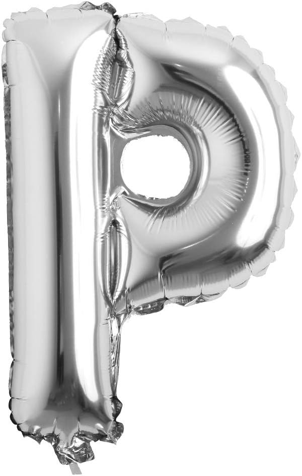 16" inch Single Silver Alphabet Letter number Balloons Aluminum Hanging Foil Film Balloon Wedding Birthday party decoration banner Air Mylar Balloons (16 inch Silver 0)