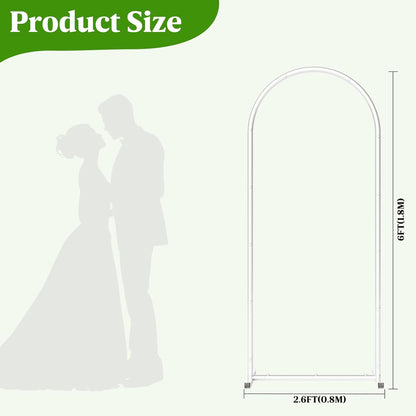 Metal Arch Backdrop Stand Wedding Arch frame Set of 2 (7.2FT,6FT) Gold Balloon Backdrop Arch Stand for Wedding Ceremony Birthday Party Baby Shower Graduation Ceremony Decoration