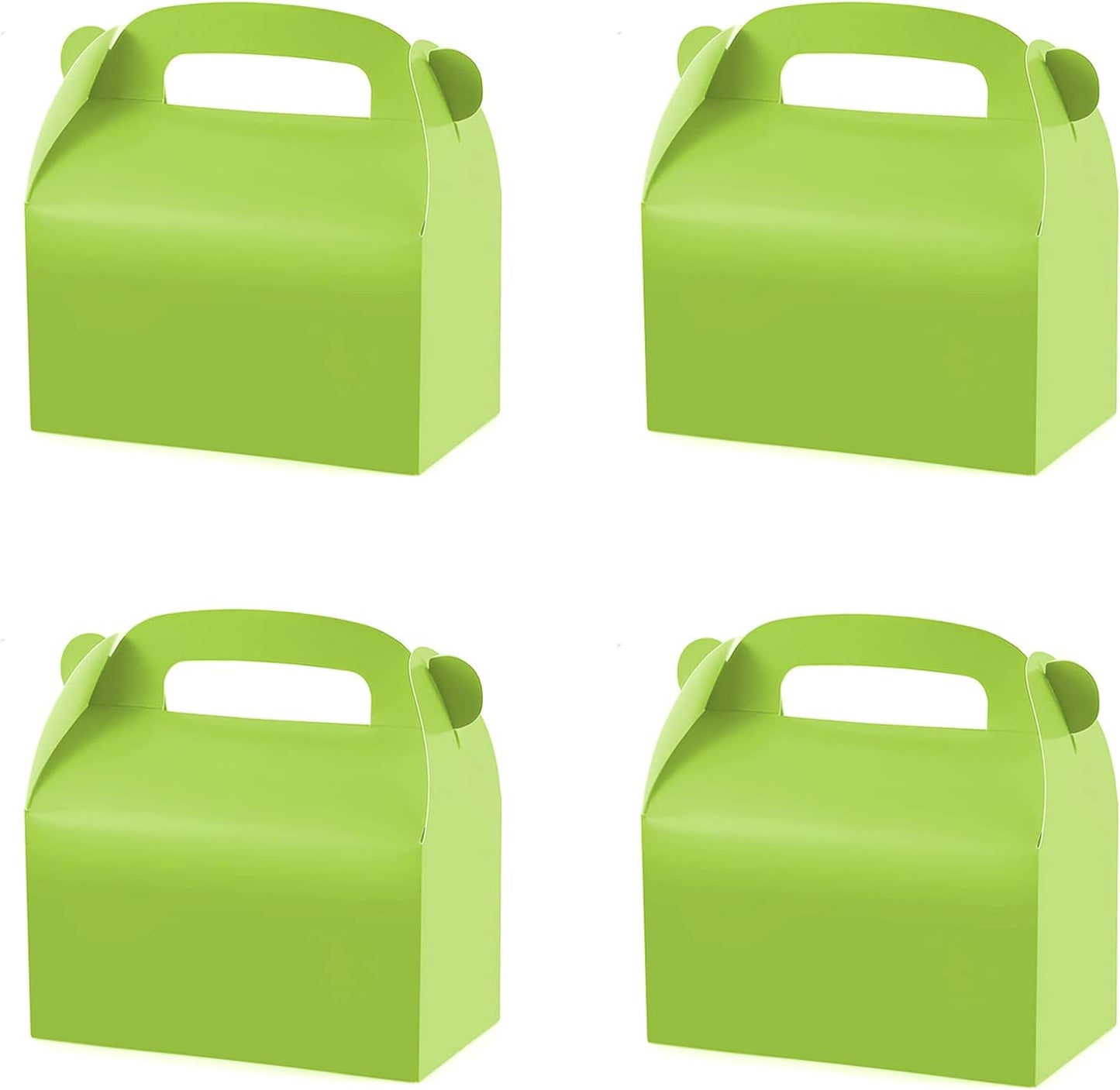30-Pack Yellow Party Favor Treat Boxes, Goodie Candy Box, Gable Paper Gift Boxes with Handles Perfect for Construction and Chic Yellow Submarine Party Decoration Supplies
