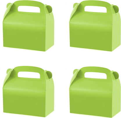 30-Pack Yellow Party Favor Treat Boxes, Goodie Candy Box, Gable Paper Gift Boxes with Handles Perfect for Construction and Chic Yellow Submarine Party Decoration Supplies