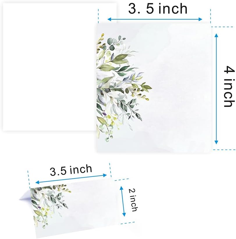 120 Pack place cards with Watercolor pattern Seating Place Cards for table setting table Weddings,Banquets,Dinner Parties,Name Cards