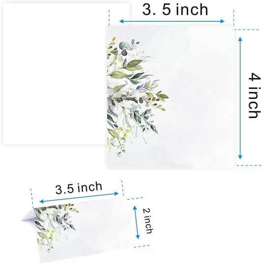 120 Pack place cards with Watercolor pattern Seating Place Cards for table setting table Weddings,Banquets,Dinner Parties,Name Cards