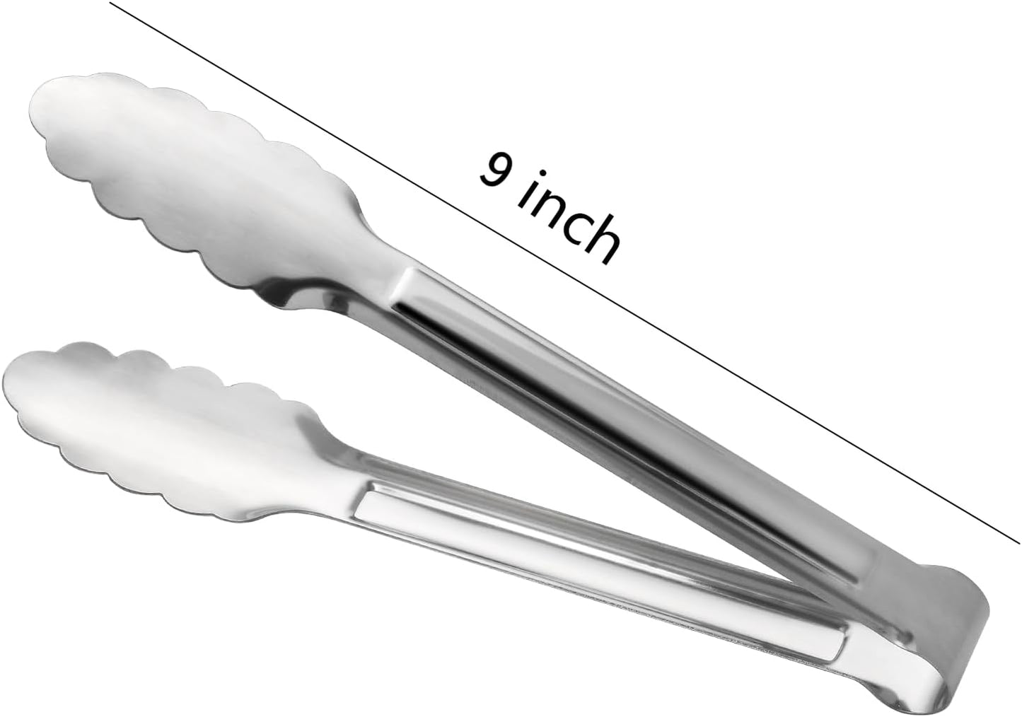 Serving Tongs, Stainless Steel Kitchen Cooking Food Buffet Mini Salad Appetizer Tong Small, Set of 12