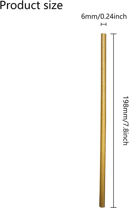 GDMINLO 100 Pack Kraft Paper Straws Biodegradable co-Friendly Drinking Bulk for Party Supplies, Bridal/Baby Shower, Birthday, Mixed Drinks, Weddings, Restaurant, Food Service