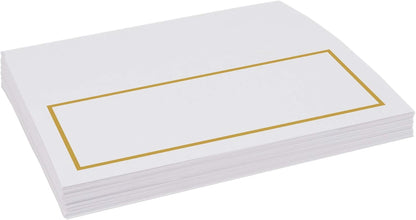 Single Line Border Printable Place Cards, Gold (Choose Color), Set of 60 (10 Sheets), Laser & Inkjet Printers - Wedding, Party, Dinner, and Special Events - Made in the USA