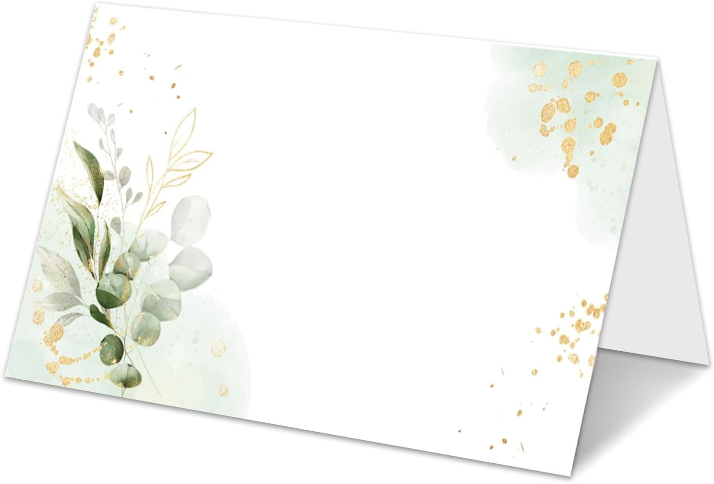 Blue Floral Place Cards for Table Setting, Birthday Baby Shower Folded Tent Cards Wedding Seating Cards for Bridal Shower, Anniversary, Engagement Food Name Card for Party Decoration, 25pcs /A10