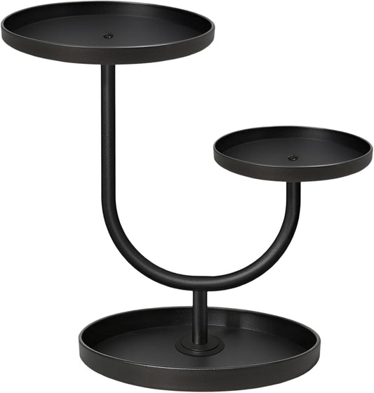 Cake Stand Rustic Industrial Wood Round Cupcake Stands Cake Stand Set of 3 Dessert Table Display Set Serving Tray Decoration for Birthday Celebration Party Baby Shower