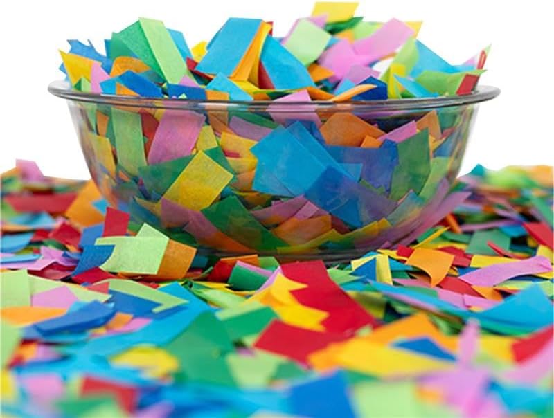 Ultimate Confetti, Multicolor Biodegradable Confetti - Rectangular Fluttering Tissue Paper Confetti for Cannon and Launcher use - Best for Holidays, Birthday, Wedding, and Parties - 1 lb, 16 oz