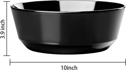 Hioasis 8 Pack Plastic Serving Bowls 128oz Gold Glitter Plastic Bowls Heavy Duty Disposable Serving Bowls for Party Snack & Salad & Candy & Bar Buffet