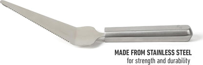 Calphalon Edge Stainless Steel Pie Server w/Thermoplastic Rubber Handle - Taupe