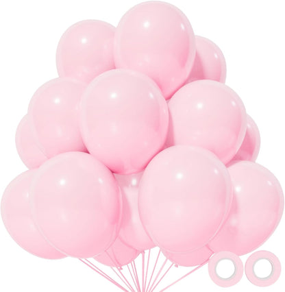 110pcs Black Balloon 12 inch, Black Latex Balloons for Birthday Party Baby Shower Wedding(with 2 Ribbons). - Colors A