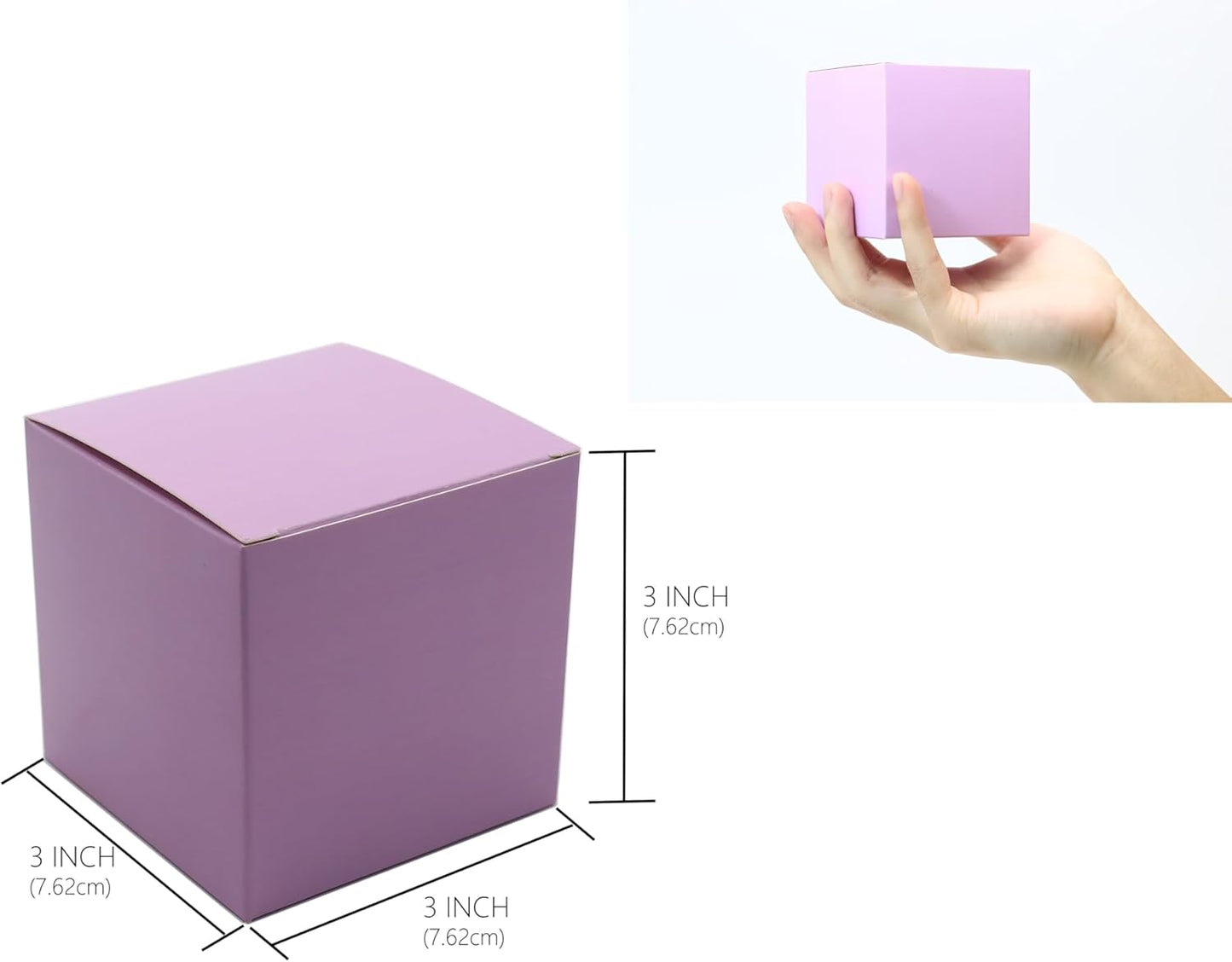 Oletx 24 Pcs Colorful Paper Gift Boxes, Small Candy Boxes Bulk, 3x3x3 inch Gift Box with Lids, Goodie Treat Boxes for Party Favors, Birthday Gifts, Wedding Gifts