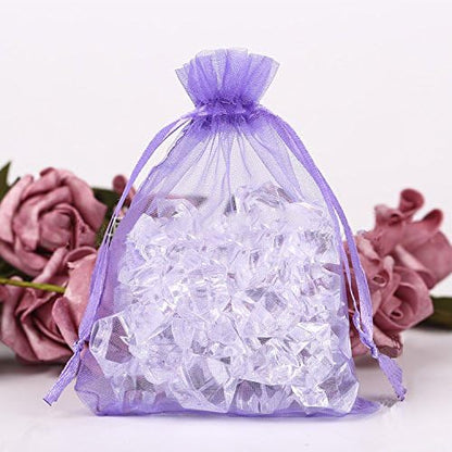 Wudygirl 100pcs 5X7 Inches White Organza Bags Christmas Drawstring Pouches Party Wedding Favor Bags Goodie bags(White 5x7)