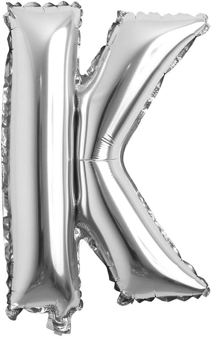 16" inch Single Silver Alphabet Letter number Balloons Aluminum Hanging Foil Film Balloon Wedding Birthday party decoration banner Air Mylar Balloons (16 inch Silver 0)